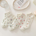 Lettuce-Trim Floral Socks