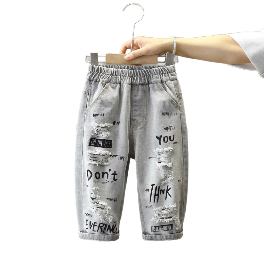 Boys' Casual Straight Leg Denim Pants
