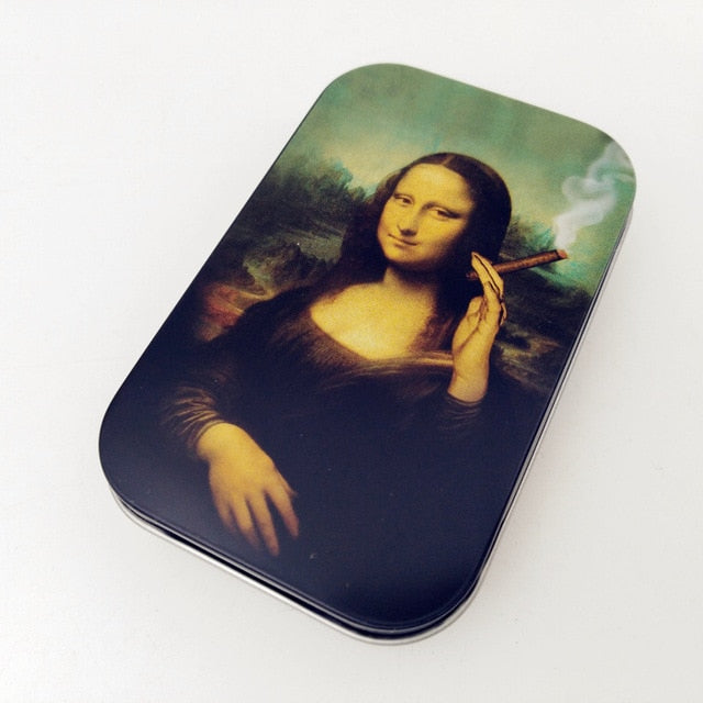 1pcs Fashion Tin Storage Box Tobacco Box humidor rolling paper box Cigarette Case Box Holder
