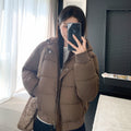 Women's  Retro Hooded Padded Jacket Thick Warm Winter Short Coat for Petite