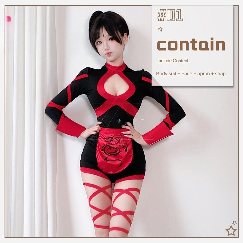 Halloween costume masked ds leading dance nightclub bar Ninja Japanese ninja samurai costume