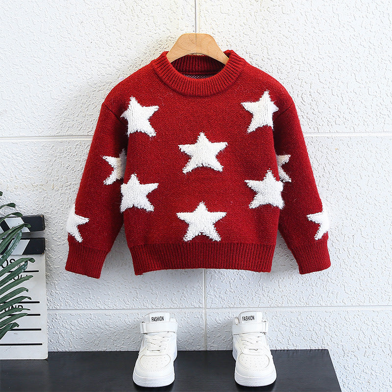 Boys' Autumn Winter Knit Pullover Sweater