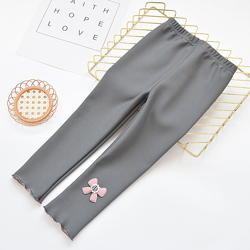 Baby leggings with thickened fleece