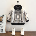 Vintage Thickened Long Sleeve Crew Neck Kids Boys Sweater